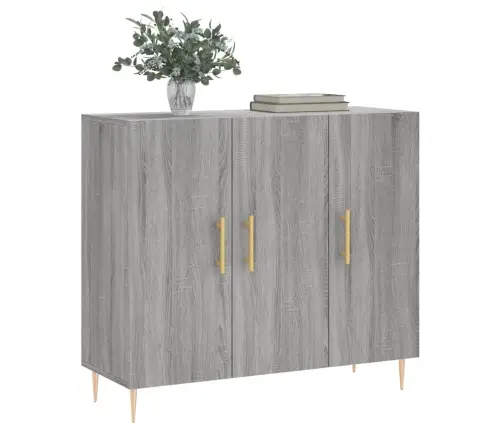 Kumode, Pelēka Ozolkoka Krāsa, 90X34X80 Cm, Inženierijas Koks Vidaxl Kumode, Pelēka Ozolkoka Krāsa, 90X34X80 Cm, Inženierijas Koks Vidaxl