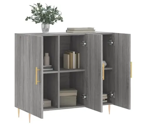 Kumode, Pelēka Ozolkoka Krāsa, 90X34X80 Cm, Inženierijas Koks Vidaxl Kumode, Pelēka Ozolkoka Krāsa, 90X34X80 Cm, Inženierijas Koks Vidaxl