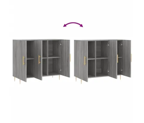 Kumode, Pelēka Ozolkoka Krāsa, 90X34X80 Cm, Inženierijas Koks Vidaxl Kumode, Pelēka Ozolkoka Krāsa, 90X34X80 Cm, Inženierijas Koks Vidaxl