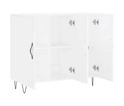 Puhvetkapp, Valge, 90 X 34 X 80 cm Tehispuit