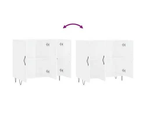 Puhvetkapp, Valge, 90 X 34 X 80 cm Tehispuit