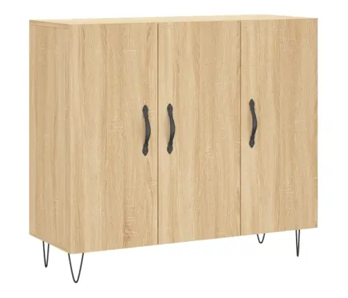 Kumode, Ozolkoka Krāsa, 90X34X80 Cm, Inženierijas Koks Vidaxl