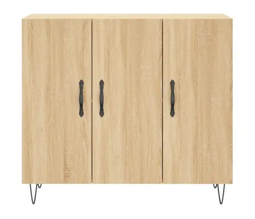 Kumode, Ozolkoka Krāsa, 90X34X80 Cm, Inženierijas Koks Vidaxl