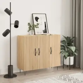 Kumode, Ozolkoka Krāsa, 90X34X80 Cm, Inženierijas Koks Vidaxl