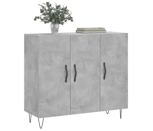 Kumode, Betona Pelēka, 90X34X80 Cm, Inženierijas Koks Vidaxl Kumode, Betona Pelēka, 90X34X80 Cm, Inženierijas Koks Vidaxl