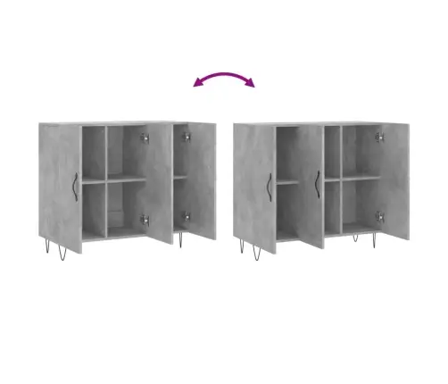 Kumode, Betona Pelēka, 90X34X80 Cm, Inženierijas Koks Vidaxl Kumode, Betona Pelēka, 90X34X80 Cm, Inženierijas Koks Vidaxl