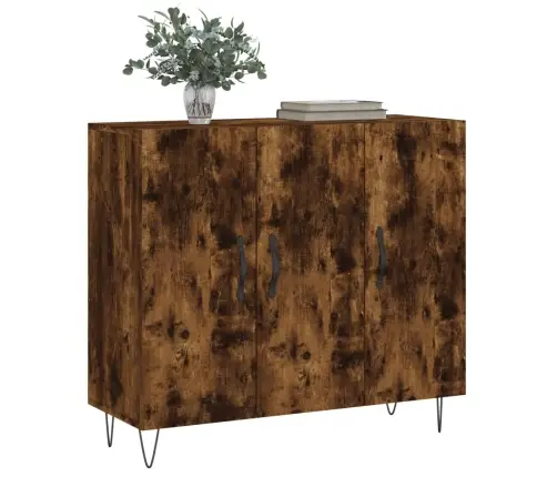 Kumode, Ozolkoka Krāsa, 90X34X80 Cm, Inženierijas Koks Vidaxl