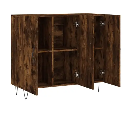 Kumode, Ozolkoka Krāsa, 90X34X80 Cm, Inženierijas Koks Vidaxl