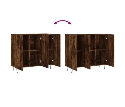 Kumode, Ozolkoka Krāsa, 90X34X80 Cm, Inženierijas Koks Vidaxl