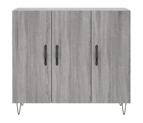 Kumode, Pelēka Ozolkoka Krāsa, 90X34X80 Cm, Inženierijas Koks Vidaxl