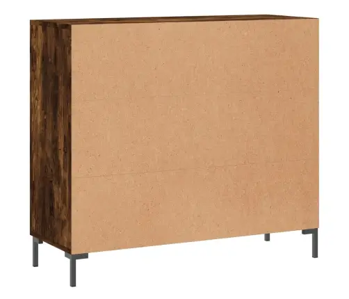 Kumode, Ozolkoka Krāsa, 90X34X80 Cm, Inženierijas Koks Vidaxl