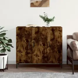 Kumode, Ozolkoka Krāsa, 90X34X80 Cm, Inženierijas Koks Vidaxl