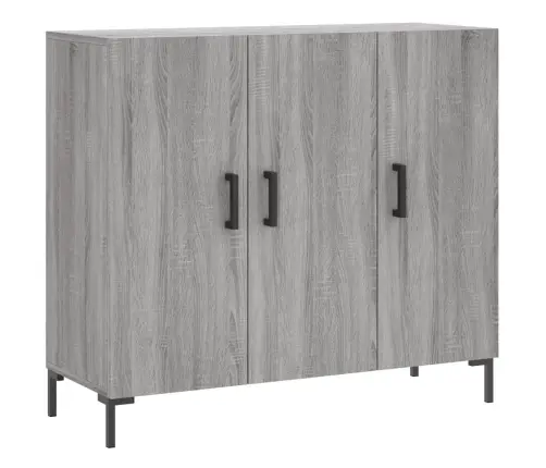 Kumode, Pelēka Ozolkoka Krāsa, 90X34X80 Cm, Inženierijas Koks Vidaxl