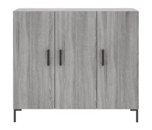 Kumode, Pelēka Ozolkoka Krāsa, 90X34X80 Cm, Inženierijas Koks Vidaxl