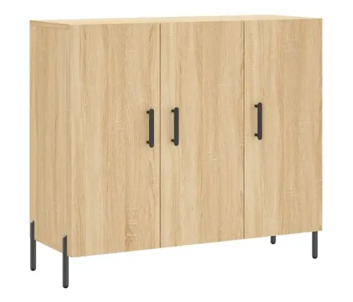 Kumode, Ozolkoka Krāsa, 90X34X80 Cm, Inženierijas Koks Vidaxl