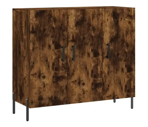 Šoninė Spintelė, Dūminio Ąžuolo, 90X34X80cm Apdirbta Mediena
