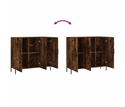 Puhvetkapp, Suitsutatud Tamm, 90 X 34 X 80 cm Tehispuit