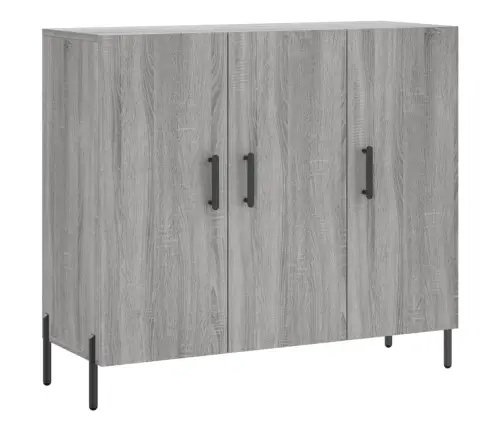 Kumode, Pelēka Ozolkoka Krāsa, 90X34X80 Cm, Inženierijas Koks Vidaxl