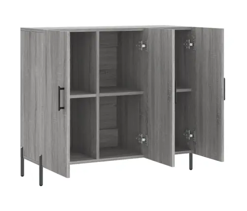 Kumode, Pelēka Ozolkoka Krāsa, 90X34X80 Cm, Inženierijas Koks Vidaxl