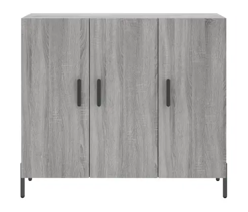 Kumode, Pelēka Ozolkoka Krāsa, 90X34X80 Cm, Inženierijas Koks Vidaxl