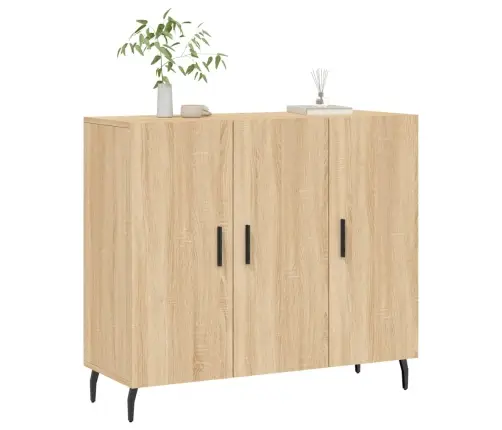 Kumode, Ozolkoka Krāsa, 90X34X80 Cm, Inženierijas Koks Vidaxl