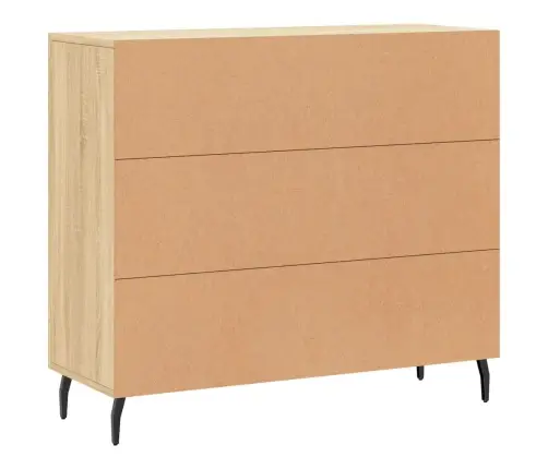 Kumode, Ozolkoka Krāsa, 90X34X80 Cm, Inženierijas Koks Vidaxl