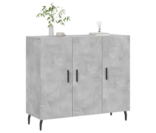 Šoninė Spintelė, Betono Pilka, 90X34X80cm Apdirbta Mediena