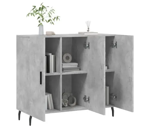 Šoninė Spintelė, Betono Pilka, 90X34X80cm Apdirbta Mediena