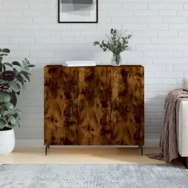 Kumode, Ozolkoka Krāsa, 90X34X80 Cm, Inženierijas Koks Vidaxl