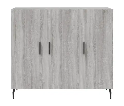 Kumode, Pelēka Ozolkoka Krāsa, 90X34X80 Cm, Inženierijas Koks Vidaxl