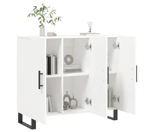 Puhvetkapp, Valge, 90 X 34 X 80 cm Tehispuit