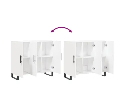 Puhvetkapp, Valge, 90 X 34 X 80 cm Tehispuit