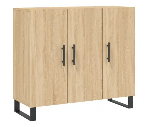 Puhvetkapp, Sonoma Tamm, 90 X 34 X 80 cm Tehispuit Puhvetkapp, Sonoma Tamm, 90 X 34 X 80 cm Tehispuit