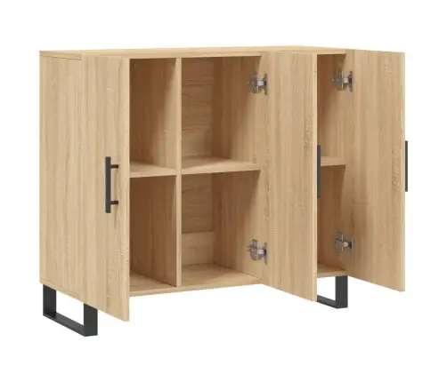 Puhvetkapp, Sonoma Tamm, 90 X 34 X 80 cm Tehispuit Puhvetkapp, Sonoma Tamm, 90 X 34 X 80 cm Tehispuit