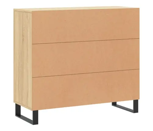 Puhvetkapp, Sonoma Tamm, 90 X 34 X 80 cm Tehispuit Puhvetkapp, Sonoma Tamm, 90 X 34 X 80 cm Tehispuit