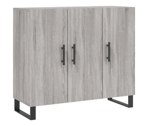 Kumode, Pelēka Ozolkoka Krāsa, 90X34X80 Cm, Inženierijas Koks Vidaxl