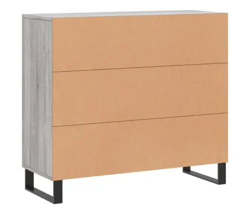 Kumode, Pelēka Ozolkoka Krāsa, 90X34X80 Cm, Inženierijas Koks Vidaxl