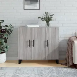 Kumode, Pelēka Ozolkoka Krāsa, 90X34X80 Cm, Inženierijas Koks Vidaxl