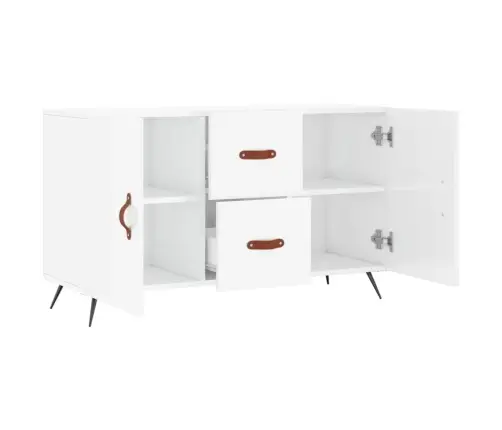 Šoninė Spintelė, Balta, 100X36X60cm Apdirbta Mediena, Blizgi