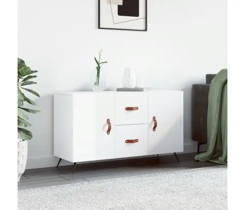 Šoninė Spintelė, Balta, 100X36X60cm Apdirbta Mediena, Blizgi