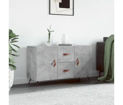 Kumode, Betona Pelēka, 100X36X60 Cm, Inženierijas Koks Vidaxl