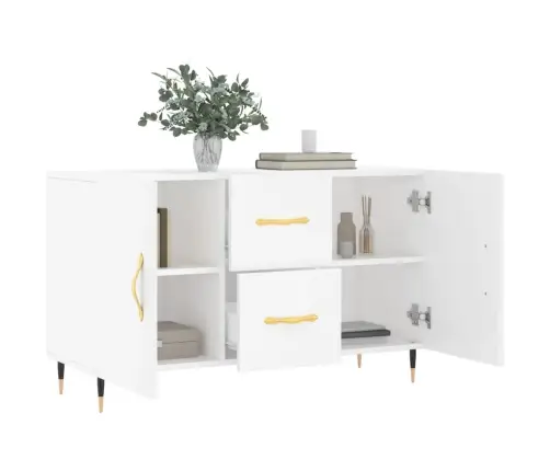 Kumode, Balta, 100X36X60 Cm, Inženierijas Koks Vidaxl