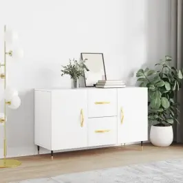 Kumode, Balta, 100X36X60 Cm, Inženierijas Koks Vidaxl