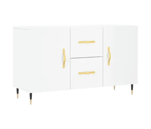 Šoninė Spintelė, Balta, 100X36X60cm Apdirbta Mediena, Blizgi