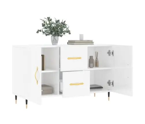 Šoninė Spintelė, Balta, 100X36X60cm Apdirbta Mediena, Blizgi