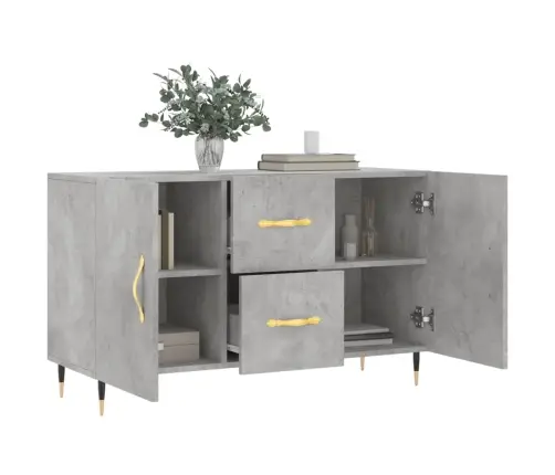 Šoninė Spintelė, Betono Pilka, 100X36X60cm Apdirbta Mediena