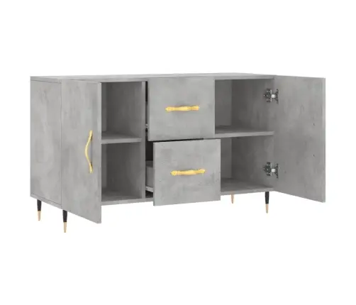 Šoninė Spintelė, Betono Pilka, 100X36X60cm Apdirbta Mediena