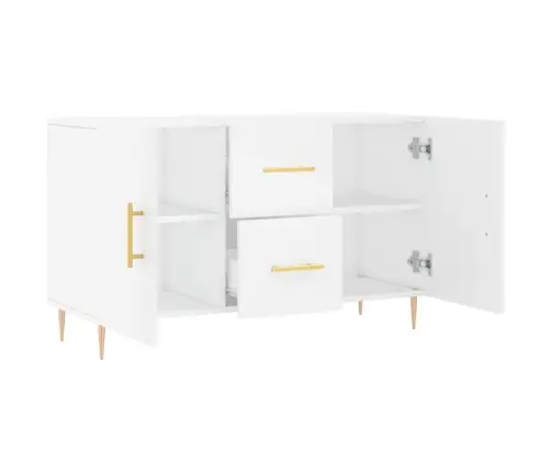 Šoninė Spintelė, Baltos Spalvos, 100X36X60cm Apdirbta Mediena Šoninė Spintelė, Baltos Spalvos, 100X36X60cm Apdirbta Mediena