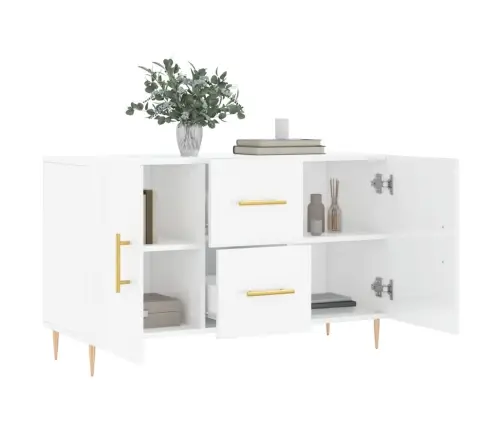 Kumode, Spīdīgi Balta, 100X36X60 Cm, Inženierijas Koks Vidaxl