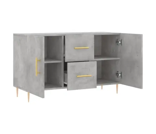 Kumode, Betona Pelēka, 100X36X60 Cm, Inženierijas Koks Vidaxl
